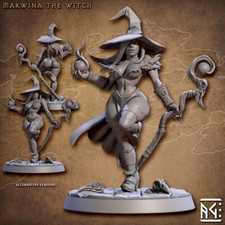 Marwina the Witch Wizard Sorcerer Pinup Miniature D D DnD