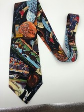 Vintage Silk Nicole Miller Necktie Sports 100 Silk