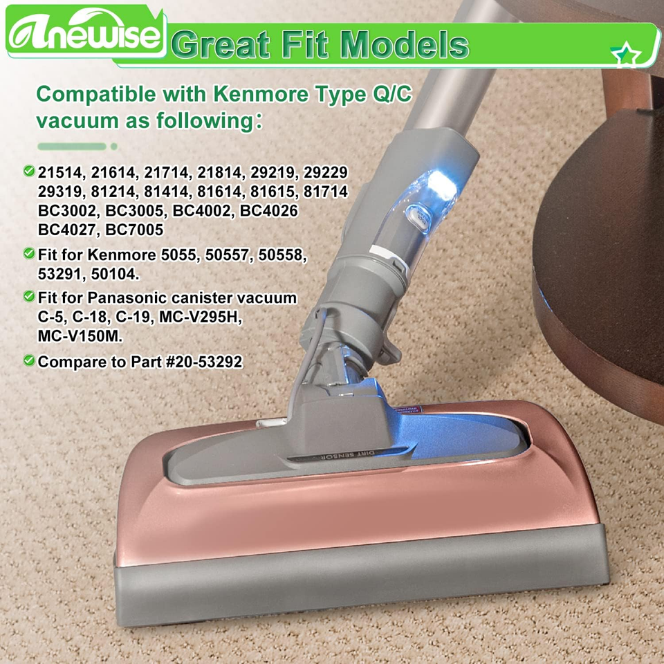 Type Q/C Canister Vacuum Bags 53292 Kenmore 600 Series 81214 81614 400