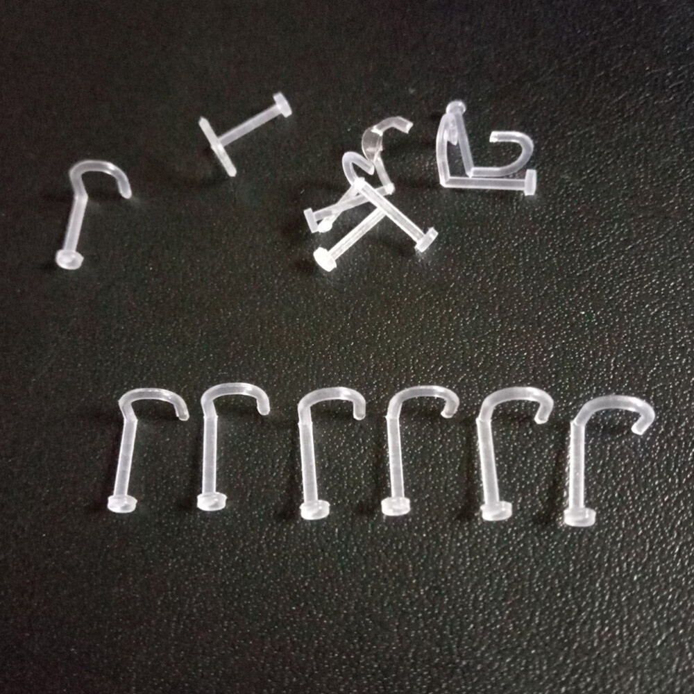 60 Pcs Acrylic Nose Ring Piercing Retainer Clear Retainers Studs eBay