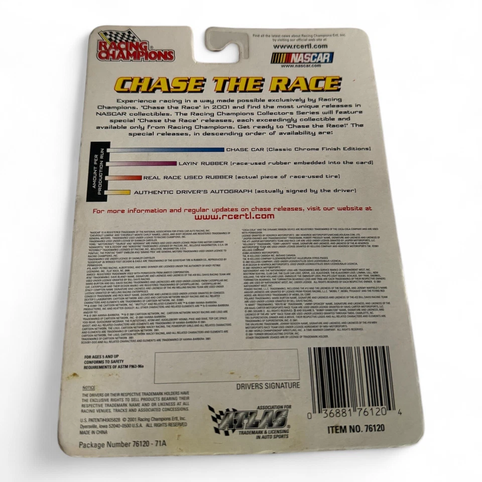 Racing Champions 2001 NASCAR Chase The Race #14 Ron Hornaday 1:64 Die Cast - Image 2 of 2