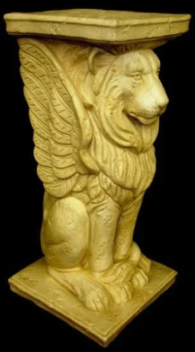 22" Saint Mark Winged Lion Column Pedestal