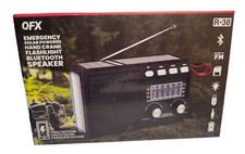 QFX R-38 -Band Emergency Radio, Flashligh, Hand-Crank, Phone Charger