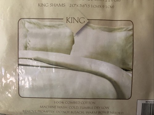 Bed Bath Beyond King Duvet Cover Set Mocha Taupe Light Brown Sateen Solid New - Picture 5 of 6
