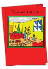 1 Funny Christmas Paper Card - Happy Holidays - Bondage Regift - USA-Made