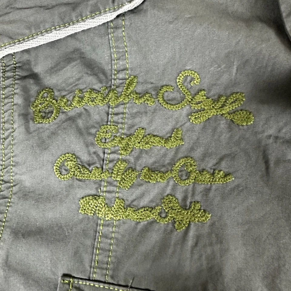 Camisa Roar Para Hombre Pequeña Verde 100% Algodón Bordado Calce Manga Larga Abotonada Foto 4 de 4