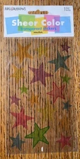 RARE Mrs Grossman’s Sheer Color Stars Transparent Shapes Scrapbook Stickers