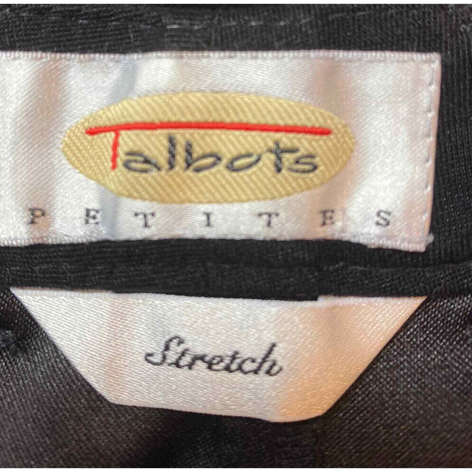 Talbots Women’s Size 14 Petite Black Velvet HiRise Tapered Leg Dress