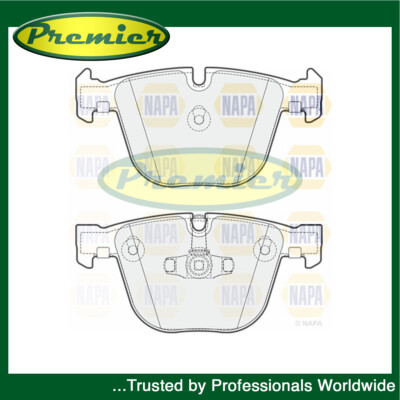 Premier Rear Brake Pads Set Fits BMW 7 Series 2008-2015 5 Series 2009-2017