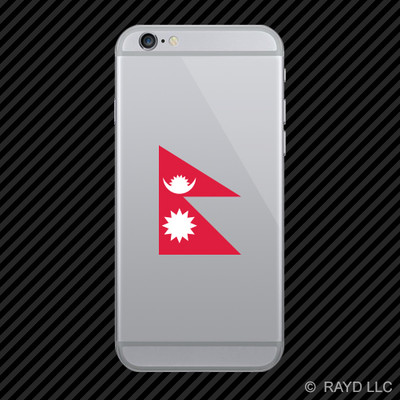 Nepalese Flag Cell Phone Sticker Mobile Nepal NPL NP