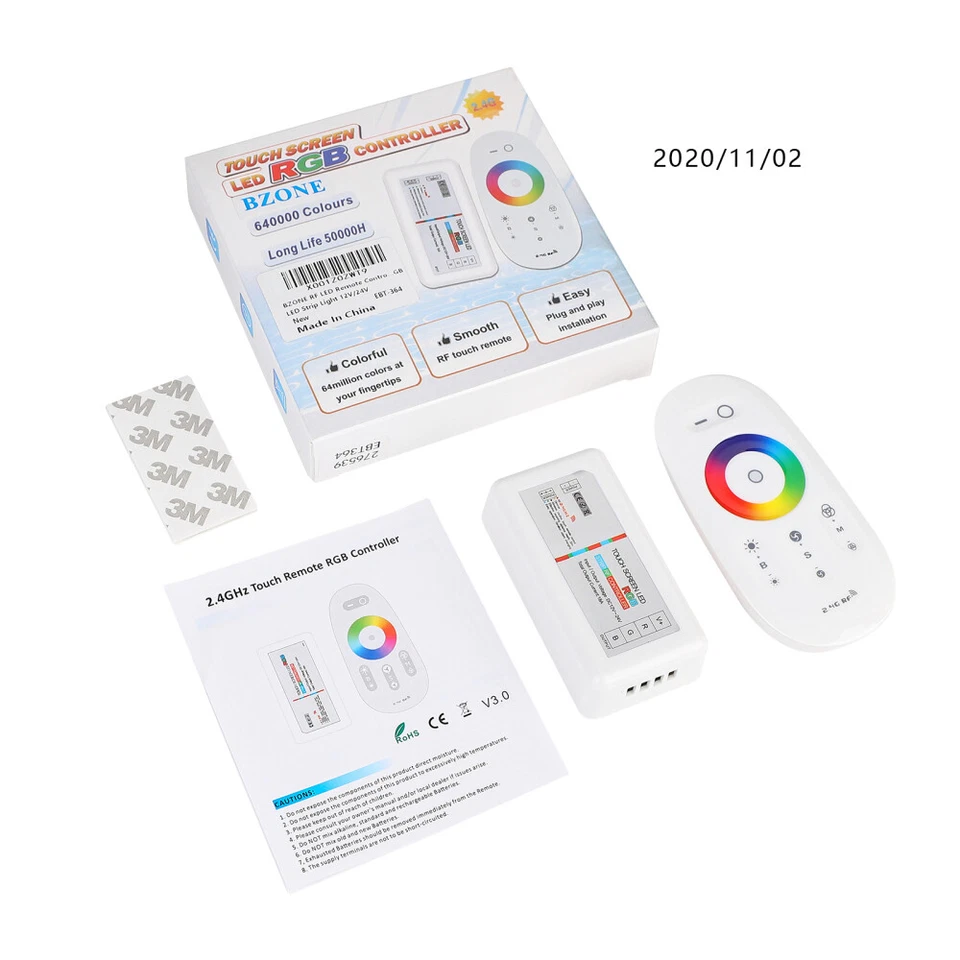 Wireless Remote Controller RF Touch Dimmer for RGB LED Strip Light DC12/24V 2.4G - Image 4 of 4