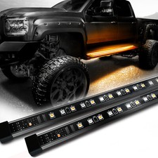 2pcs 78 Running Board Led Light Drl Side Step Strip Bar Amber White Turn Signal 2pcs 78 Running Board Led Light Drl Side Step Strip Bar Amber White Turn Signal