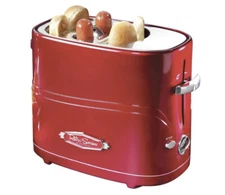 Nostalgia Retro RED RETRORED Pop-Up 2 Hot Dog and Bun Toaster