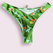 Green Floral Zaful Bikini Bottom Size Medium/6