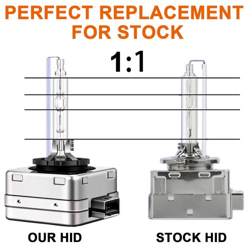 Pair Xenon D1S 6000K White Bulbs HID Headlight 35W Replace for OEM Factory Lamps - Picture 6 of 12