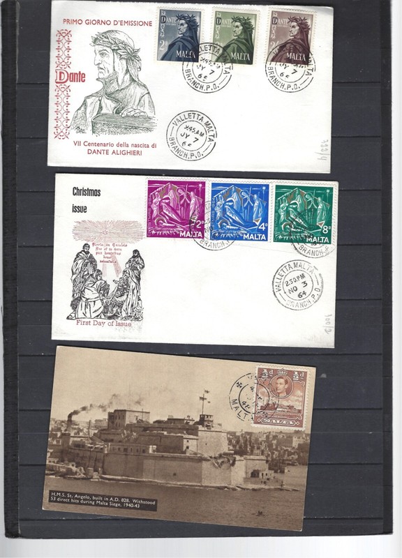 MALTA-COVERS-CARDS-MIXED PERIODS-LOT OF 10-F-VF-#719