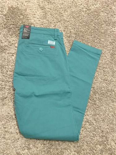 LEVI'S PREMIUM XX CHINO Slim Taper Fit Stretch Jade Blue Green Men's RT$69  0004 | eBay