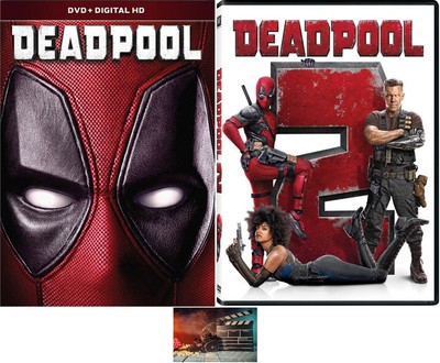 Marvel Double Feature DEADPOOL & DEADPOOL 2 DVD Set + Movie Take Art Card New