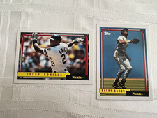 (2) 1992 TOPPS-BARRY BONDS # 380-BOBBY BONILLA # 160 BASEBALL CARDS (PIRATES)