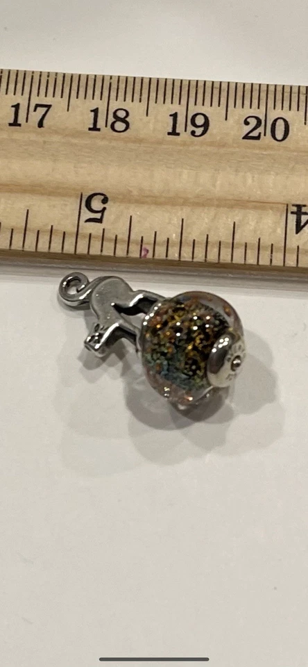 James Avery Retired Scaredy Cat Charm Art Glass Sterling Silver - Image 4 of 4