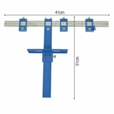 Cabinet Hardware Jig Adjustable Drill Guide Punch Locator Handle Template Tool