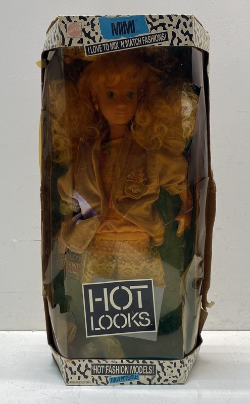 Mattel Hot Looks MiMi Doll 1986 Vintage Fully Poseable Fashion Model 3703 Boxed