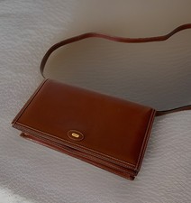 Authentic Bally Brown Leather Shoulder bag From Japan 0970