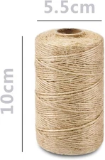 SMART&CASUAL 328Ft Jute Twine String Thin Natural,(328 Ft (100M)