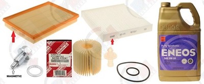 OEM Filter Tune Up Kit + 5QTS 0w-20 ENEOS Oil + Washer for TOYOTA 2.5L