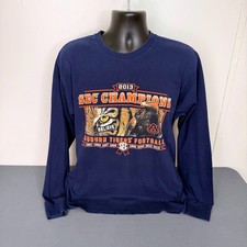 Fruit of the Loom Shirt Mens L Auburn Tigers 2013 SEC Champions Long Sleeve Navy