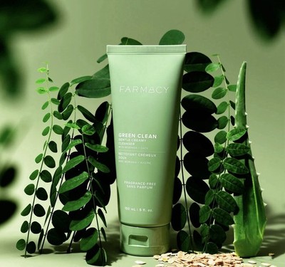 Farmacy Green Clean Fragrance-Free Cream Cleanser for Face Moringa Oats 150 mL