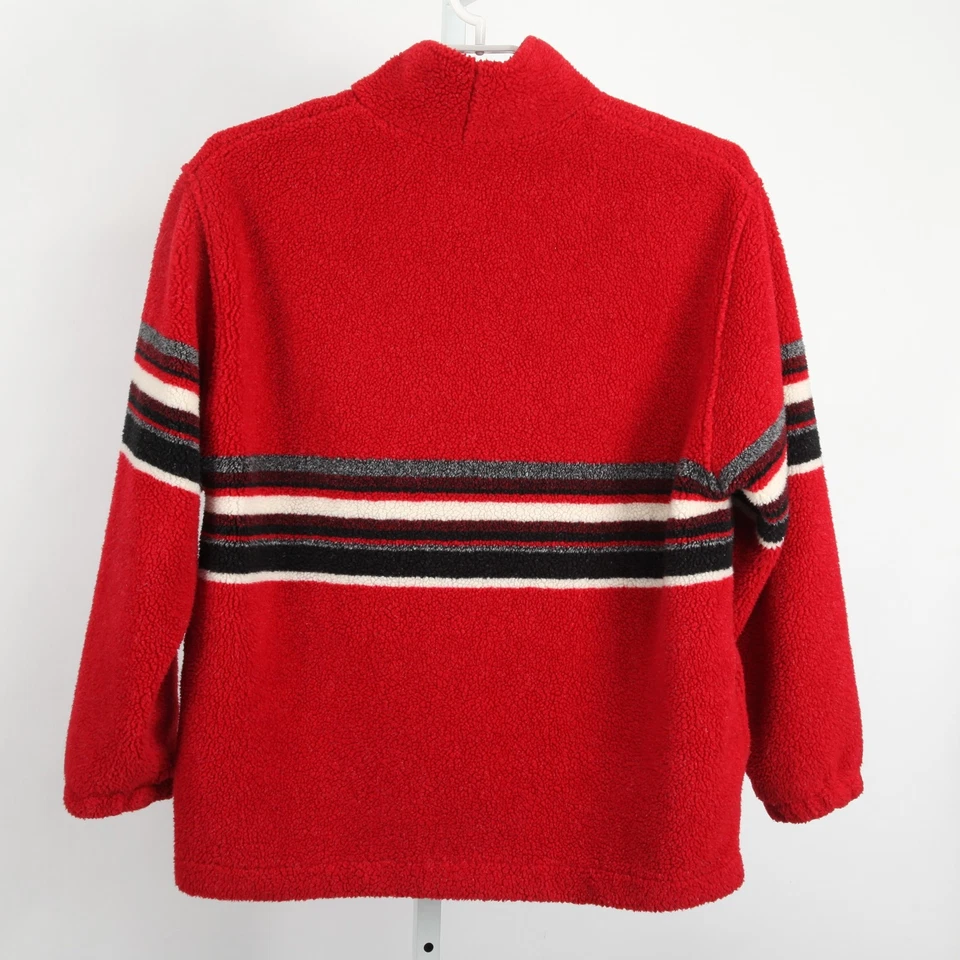 Free Country Jacket Women Large Red Black White Lined Full Zip Fleece Winter USA - Image 3 of 4