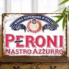 2D Flat - Vintage Peroni Nastro Azurro  Wall Tin Metal Signs Home Décor Aluminum