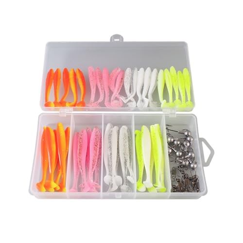 Kit d'accessoires de pêche de 61 pièces pour mer et eau douce avec boîte de rangement étanche