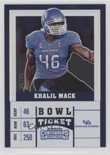 2017 Panini Contenders Draft Picks Bowl Ticket 25/99 Khalil Mack #58 f5g