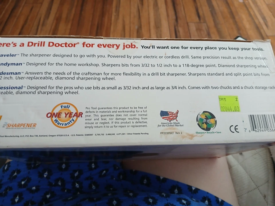 Afilador de brocas The Drill Doctor 250 brocas de manitas hechas en EE. UU. Nuevo Foto 2 de 3