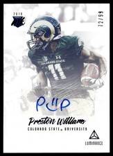 2019 Panini Luminance Rookie Ink Blue Preston Williams Rookie Auto 72/99