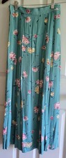 Talbots Women's Pleated Skirt Ankle Length Size 6 green Floral NWT