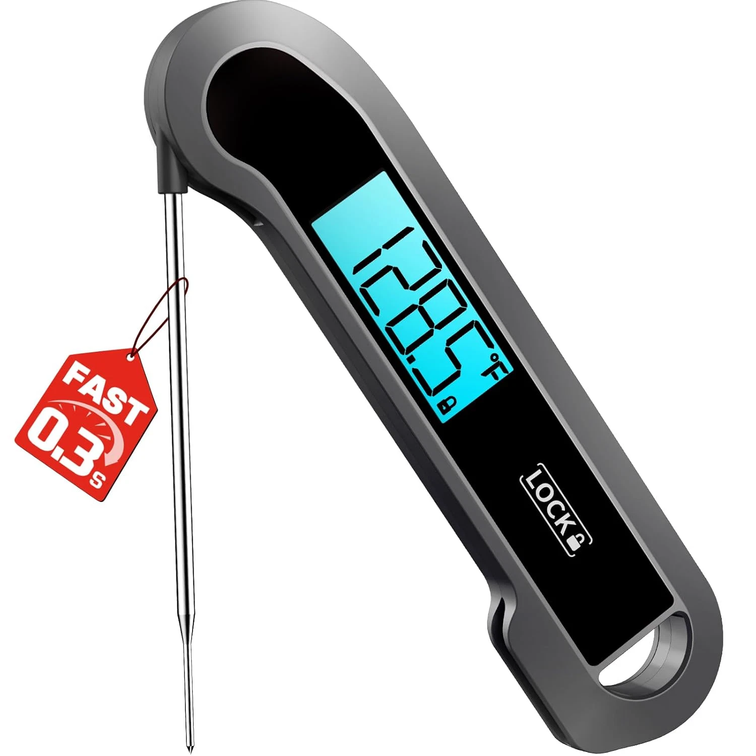 0.3 Sec Instant Read Meat Thermometer Digital for Cooking, ±0.5℉ Precision, Food