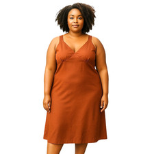 Old Navy sleeveless shift dress 2XL/brown/v neck/Lower chest back tie strap