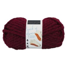 Lion Brand Touch of Alpaca Thick  Quick Burgundy