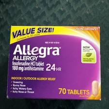 Allegra 180 mg  Allergy Treatment Tablets for Adult 70 count - 03/26