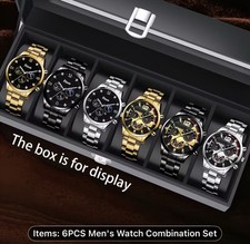 6pcs Men's Business Casual Watch Set Perfect Gift for Father's DayBirthday Gift