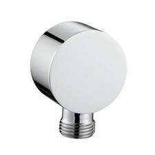 Wall Supply Elbow for Handshower, Brass Round Wall Mount Shower Hose Chrome
