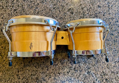 Vintage Valje Bongo Drums, 9" x 7.25"