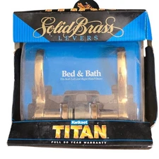 Kwik Set Bed & Bath Solid Brass Levers Elegance Heavy Left And Right Hand Doors