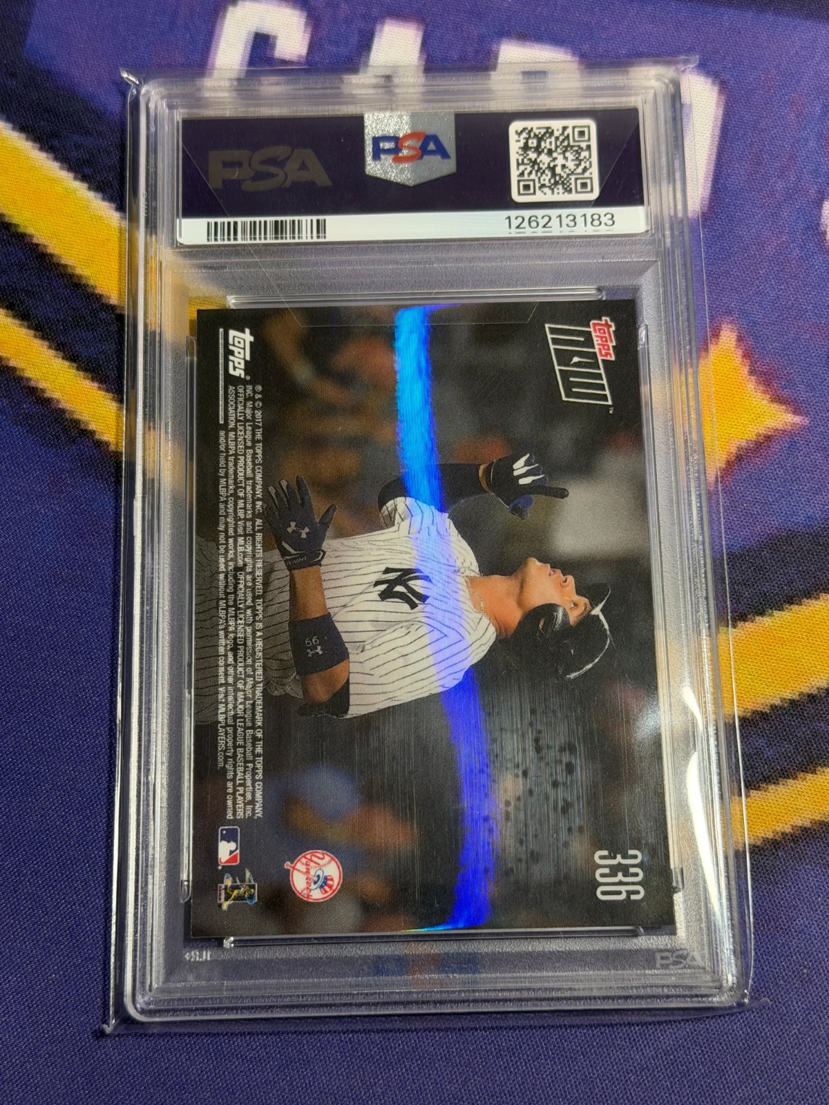 2017 Topps Now Aaron Judge #336 RC Rookie PSA 10 view 2