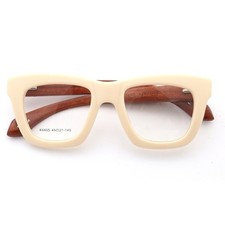 Vintage Acetate Wood Eyeglass Frames Thick Square Reading Glasses Men Women