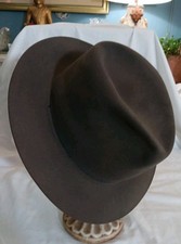  100X Beaver Fur Felt Cashmere John B Stetson Company Fedora 7 3/4 El Presidente