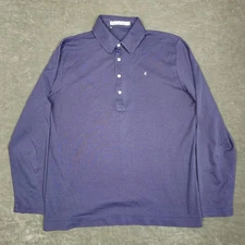 Criquet Pullover Shirt Mens Large Purple Long Sleeve Polo Golf Casual Top